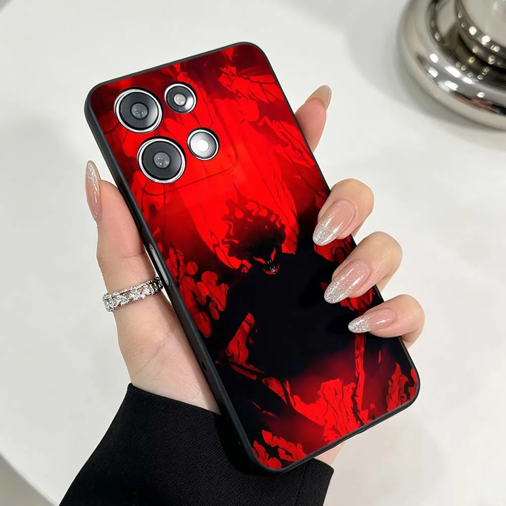 Anime B-Black Clover A-Asta Phone Case For Motorola Moto G86 G75 G72 G56 G42 G41 G35 G31 G15 Edge 70 60 50 Black Soft Cover view 6