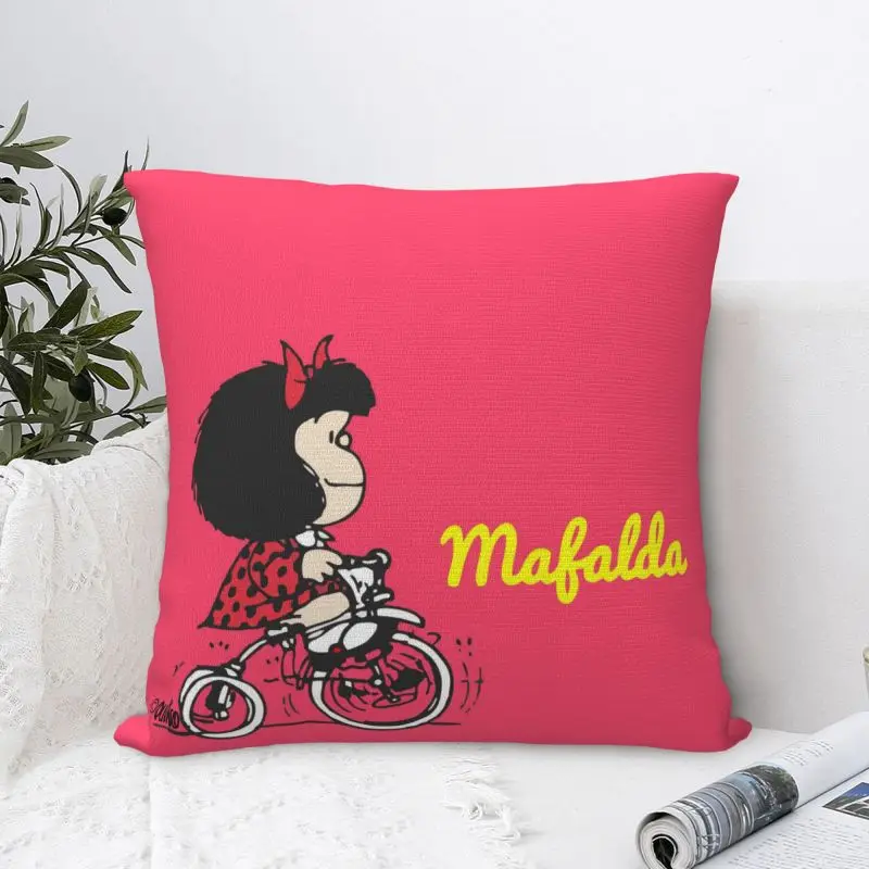 Custom Luxury Humor Mafaldas Quino Comic Cartoon Manga Cushion Cover Soft Pillow Case