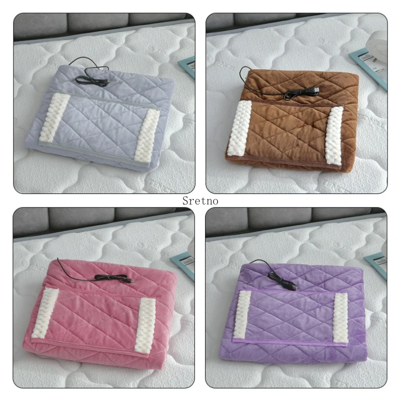 SRETNO USB Electric Blanket Multifunctional 5V Low-voltage Warming Blanket Heated Blanket Office Nap Heating Pad Pocket Design
