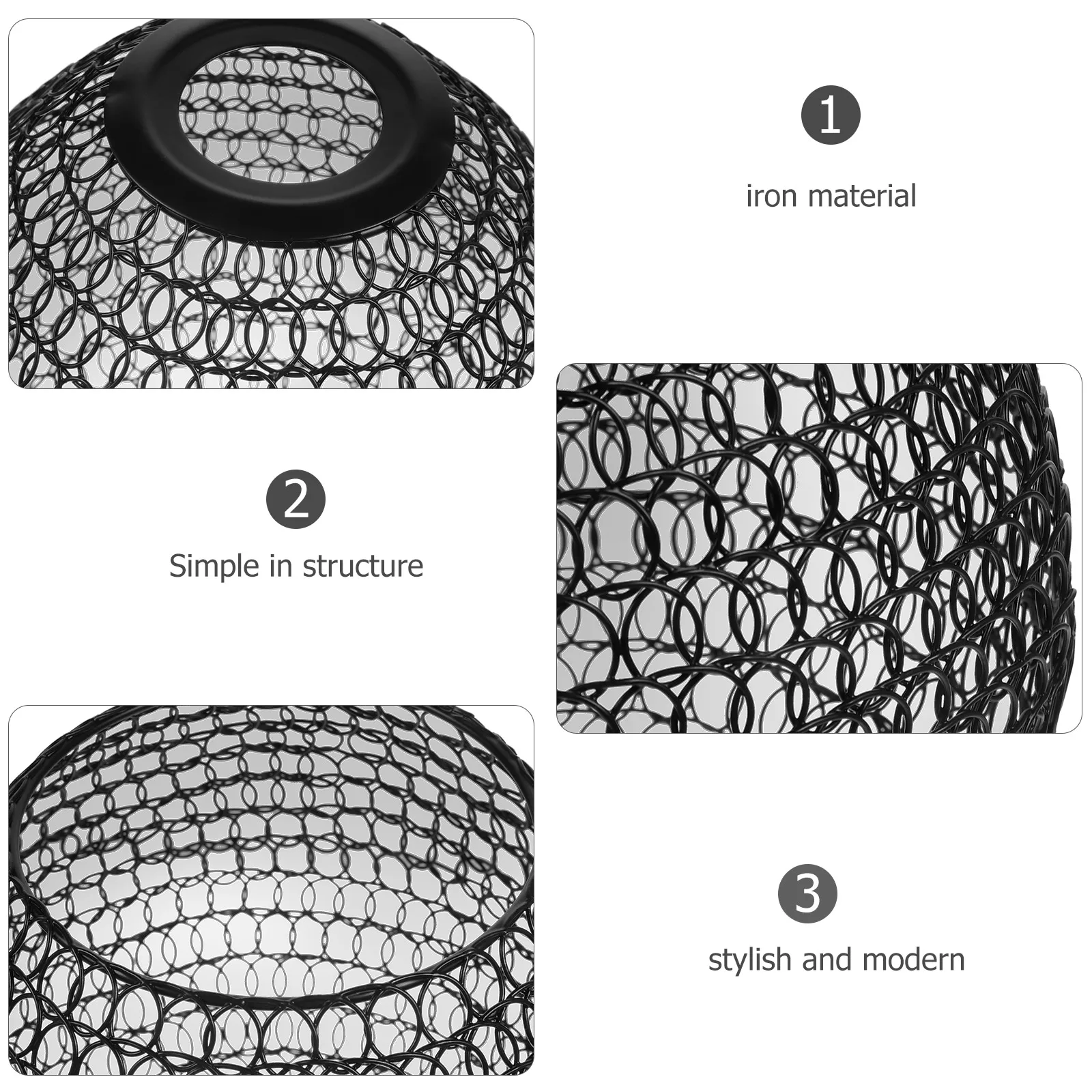 Iron Lampshade Hollow Out Metal Lamp Shades for Restaurant Home Retro Style Decorative Light Cover Replacement