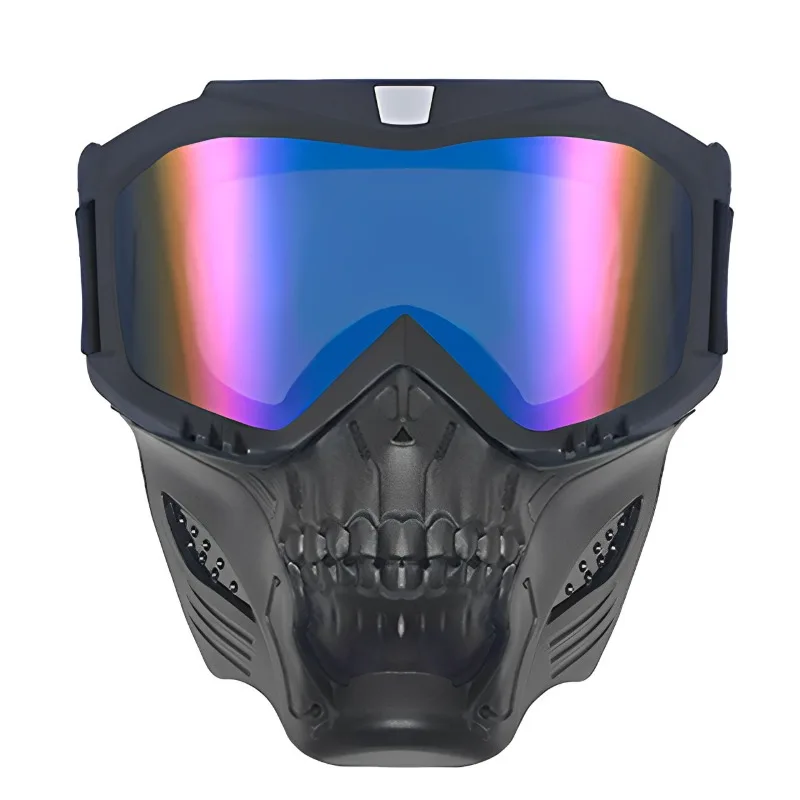

Motorcycle Glasses Detachable Face Mask Goggles Outdoor Cycling Windproof Motocross Goggles