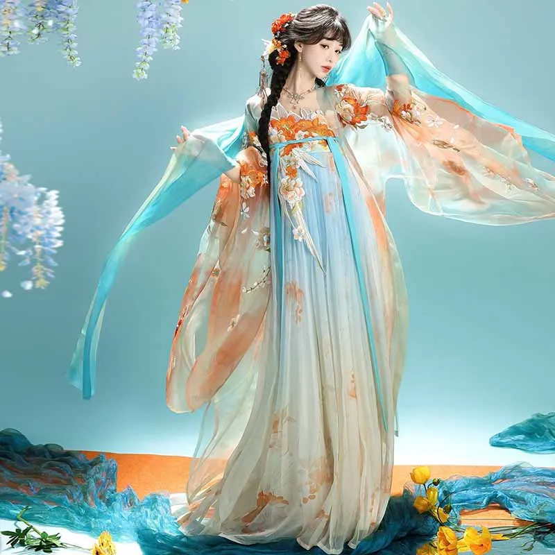 

Hanfu Dress Women Chinese Vintage Hanfu Suits Female Halloween Carnival Fairy Cosplay Costume Ancient Embroider Hanfu Dress