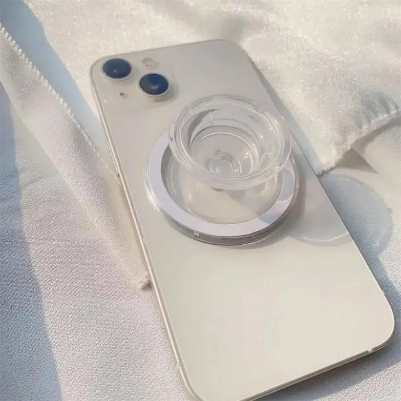 حامل مقبض الهاتف المحمول المغناطيسي القابل للطي، دعم الجيب لهاتف Magsafe IPhone Mac Samsung Safe Ring Finger Expanding Stand