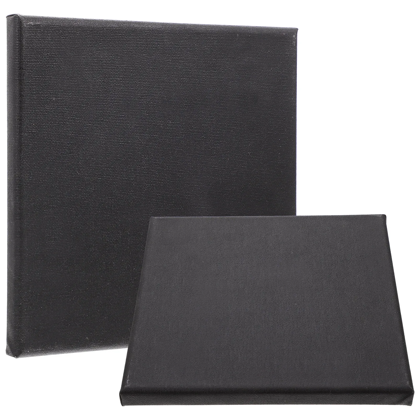 2Pcs Black Painting Canvas Professional Stretched Artist Canvas Panels for Oil Watercolor Acrylic DIY Art Projects Supplies