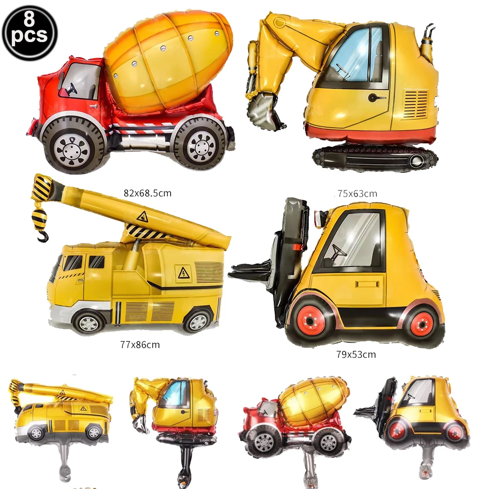 Bau Geburtstag Kuchen Dekor Muldenkipper Bagger Traktor Cupcake Topper Kinder Geburtstag Baby Shower Party Dekore Liefert – Detail 4