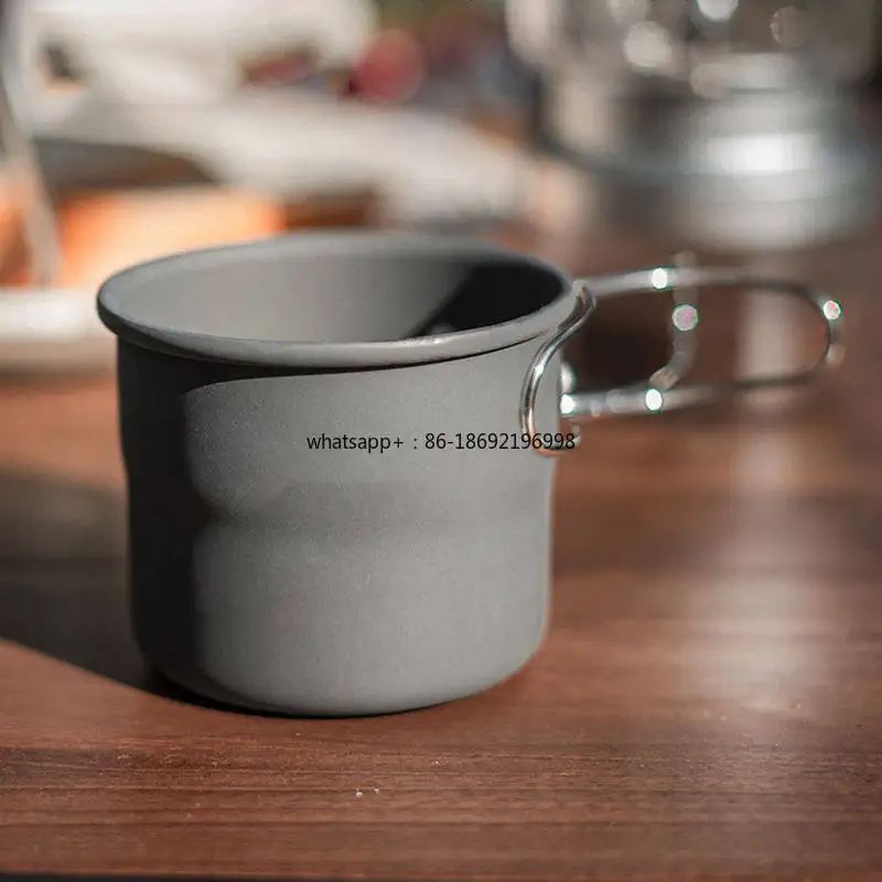 Outdoor Portable Alumina Water Cup Travel Picnic Barbecue Mountaineering Drinking Water Cup Beer Lightweight Aluminum Cup