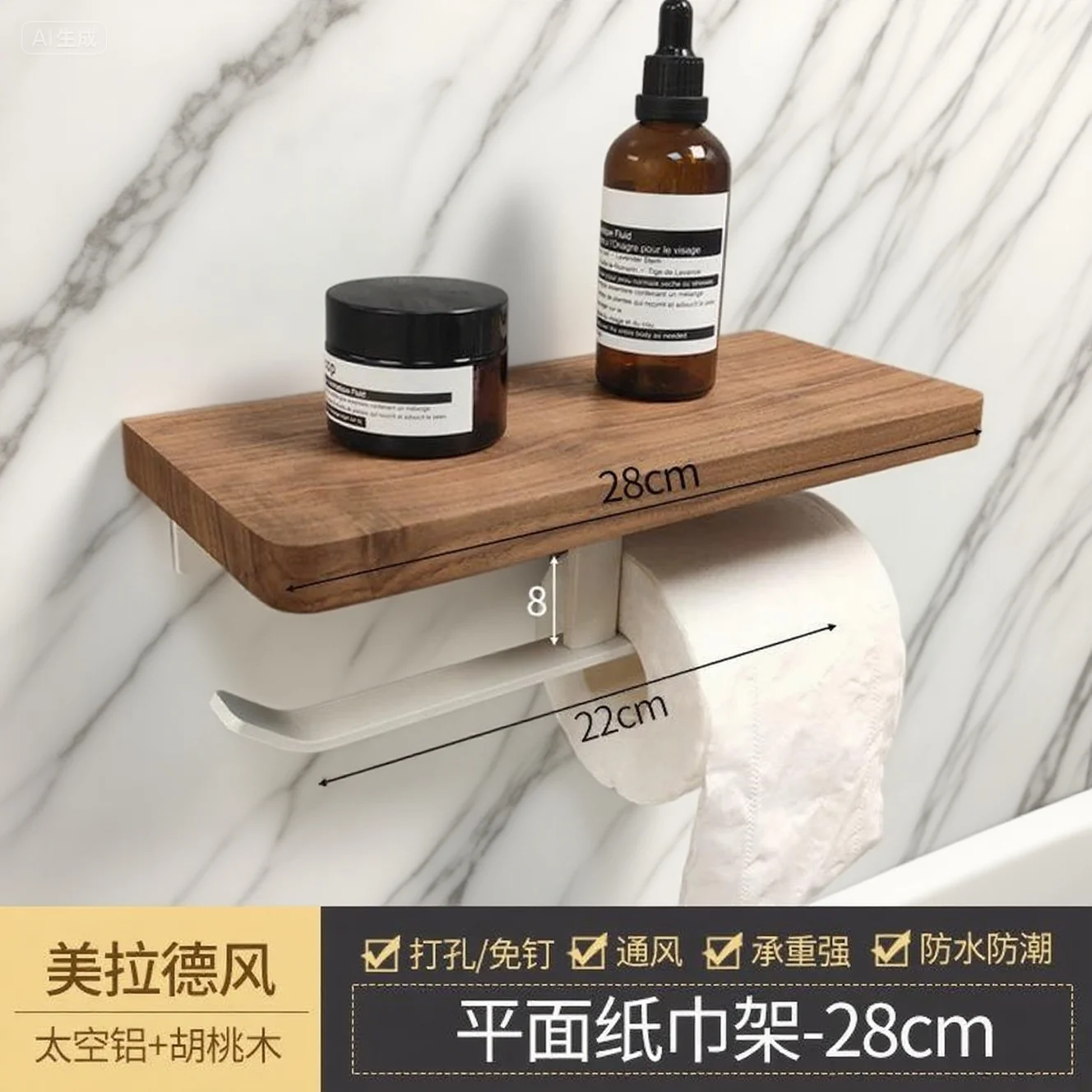 

Держатель для туалетной бумаги из массива дерева Держатель для картонной полки Коробка для туалетной бумаги Держатель для рулонной бумаги из орехового дерева