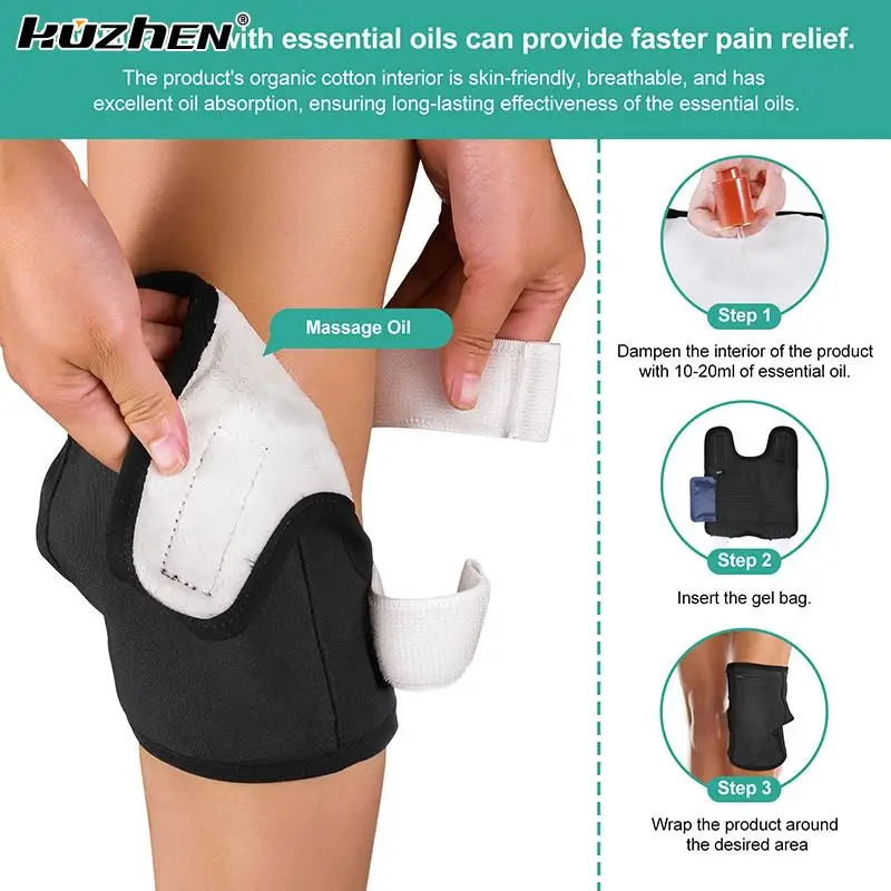 Soft Gel Ice Compress Knee Protection Sports Injuries Knee Pads Bandage Gel Cold And Hot Compress And Warm Protective Knee Pad