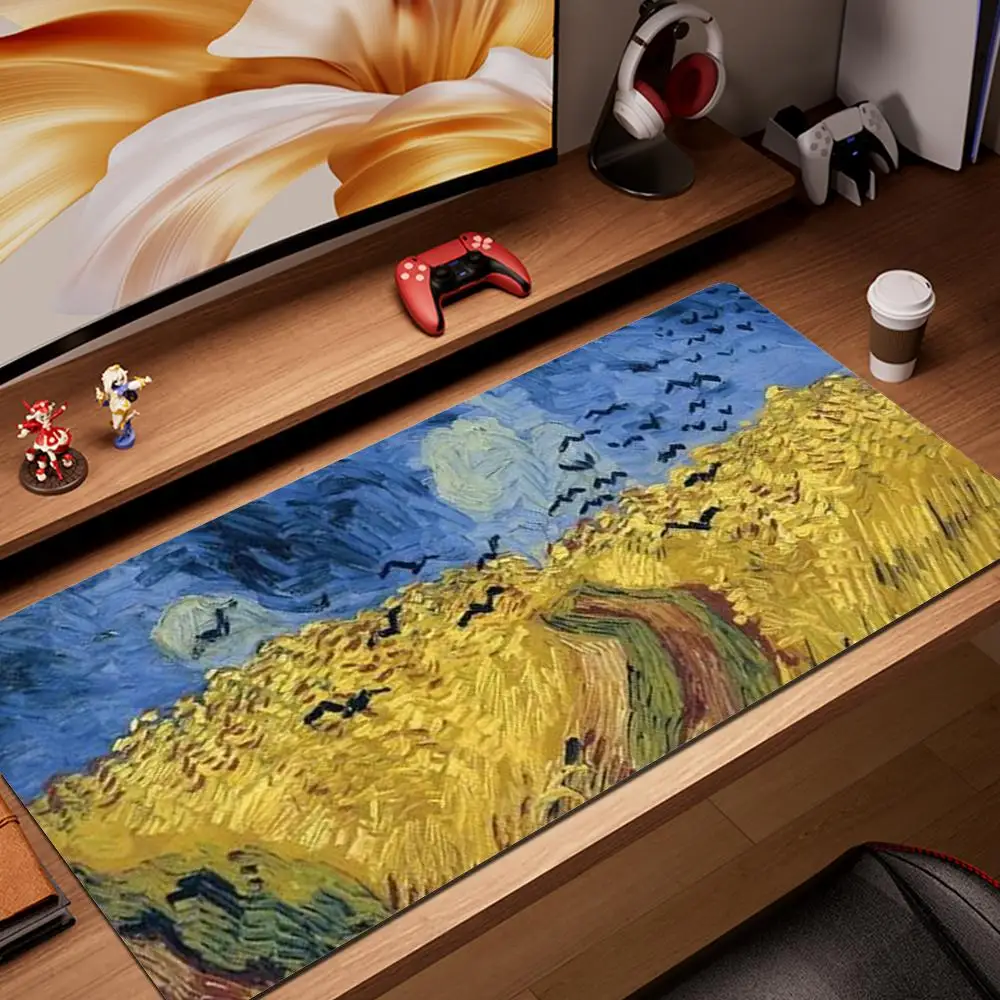 

Rice harvest in the pastoral area Mouse Pad Mouse Pad Desk Mouse Pad Cute HD Desk Pad Extended Gaming Keyboard Mats Large XXL