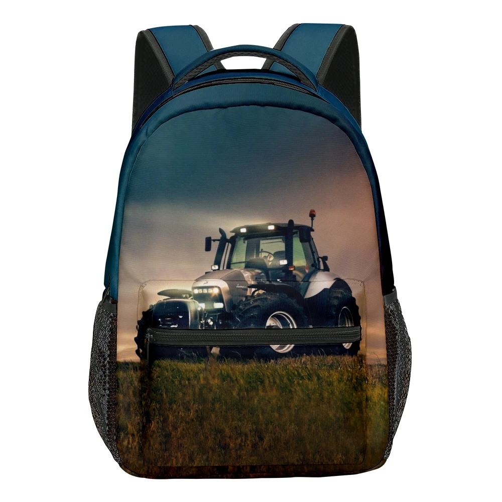 

Harajuku Popular Funny Tractor pattern student Bookbag Notebook Backpacks 3D Print Oxford Waterproof Boys/Girls Travel Backpacks