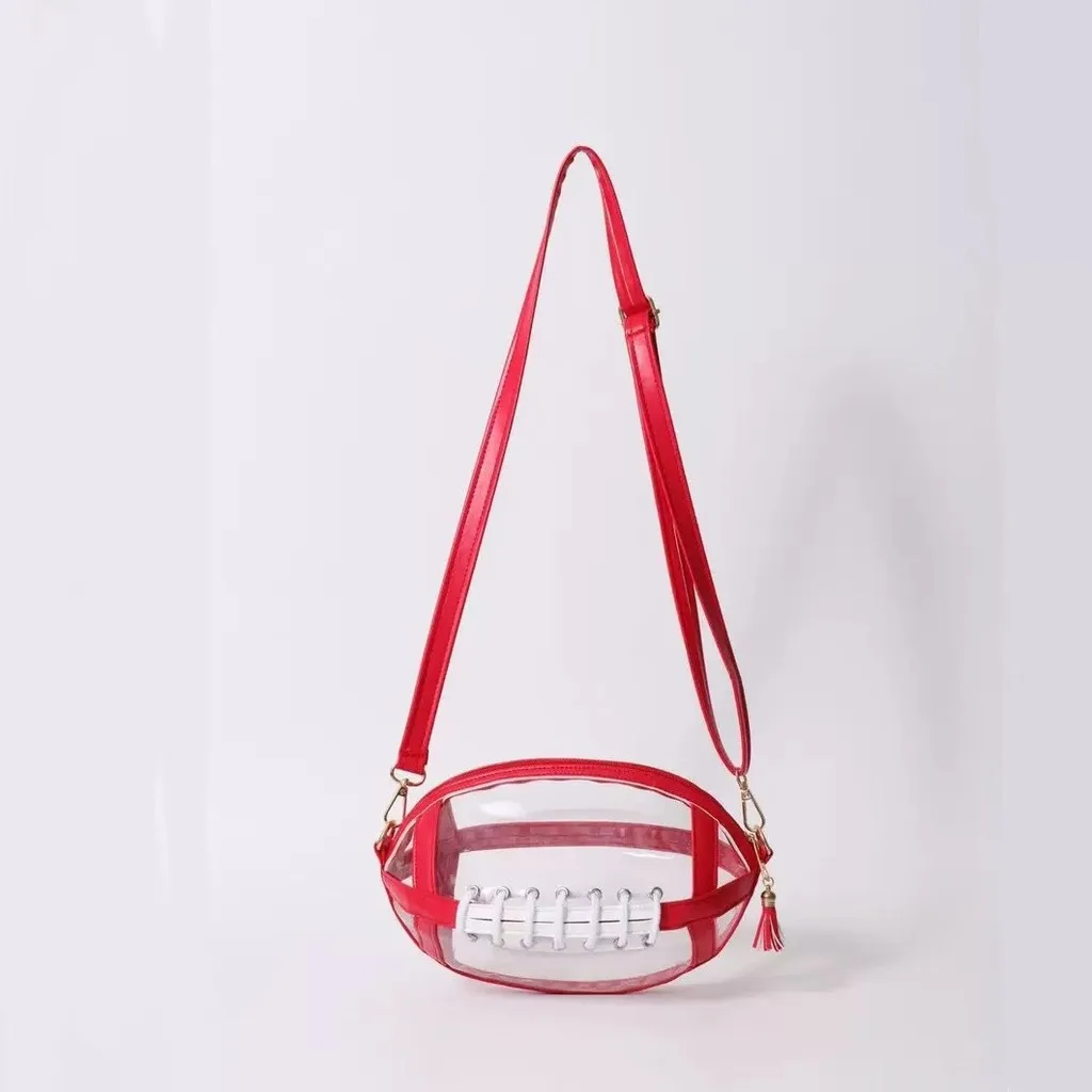 Transparent Shoulder Bag Zippered Transparent Cosmetic Bag Pvc Crossbody Bag Adjustable For Travel Carrying Phone Carrying