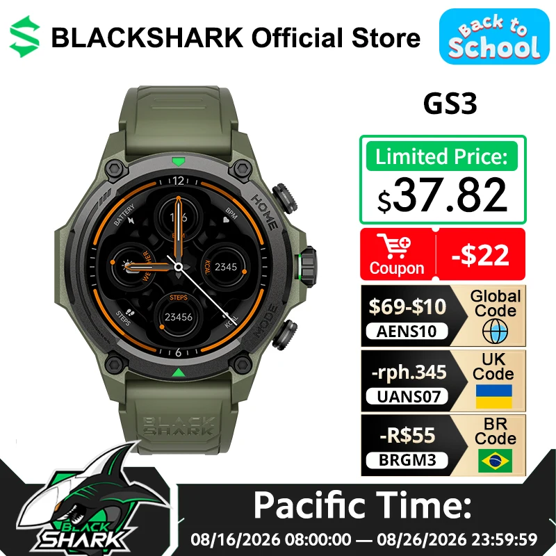 [World Premiere]Blackshark GS3 Smart Watch Global Version 1.43