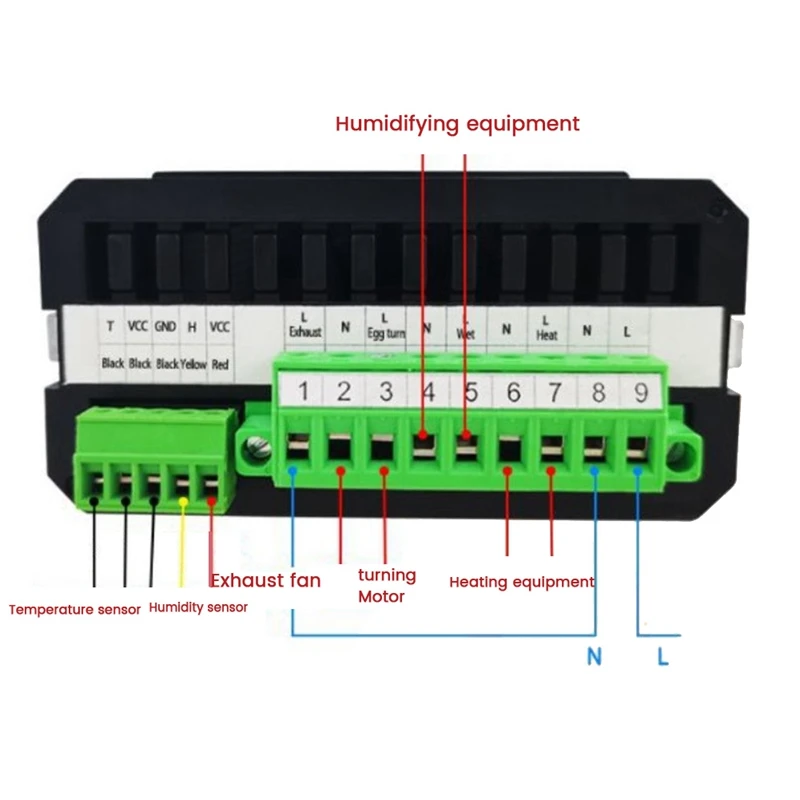 Electronic Digital Display Microcomputer Controller Automatic Thermostat Temperature Humidity Meter Incubator Parts