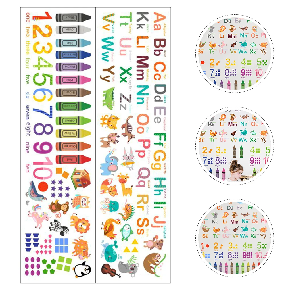 

Wall Decals Alphabet Sticker Child Stickers for Kids Living Room Decor Pvc Nursery Number Letter