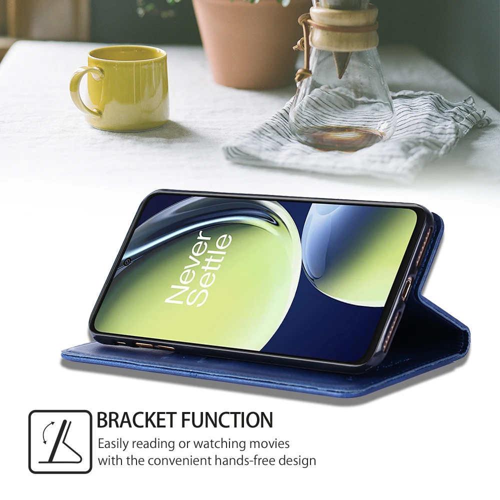 غطاء جلد قابل للطي بشعار منقوش ، جراب هاتف مغناطيسي ، فتحات بطاقات ، Oneplus Nord CE 3 ، 2 Lite ، 2T ، N30 ، N20 ، N10 ، SE ، N300 ، N200 ، N100