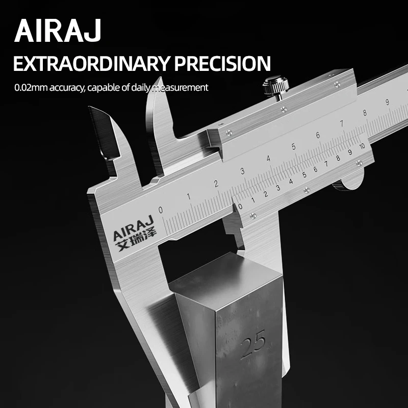 AIRAJ 0-150 MM noniusz cyfrowy 0.02 MM wysokiej precyzyjny pomiar narzędzie ze stali nierdzewnej studentów zaciski cyfrowe narzędzia