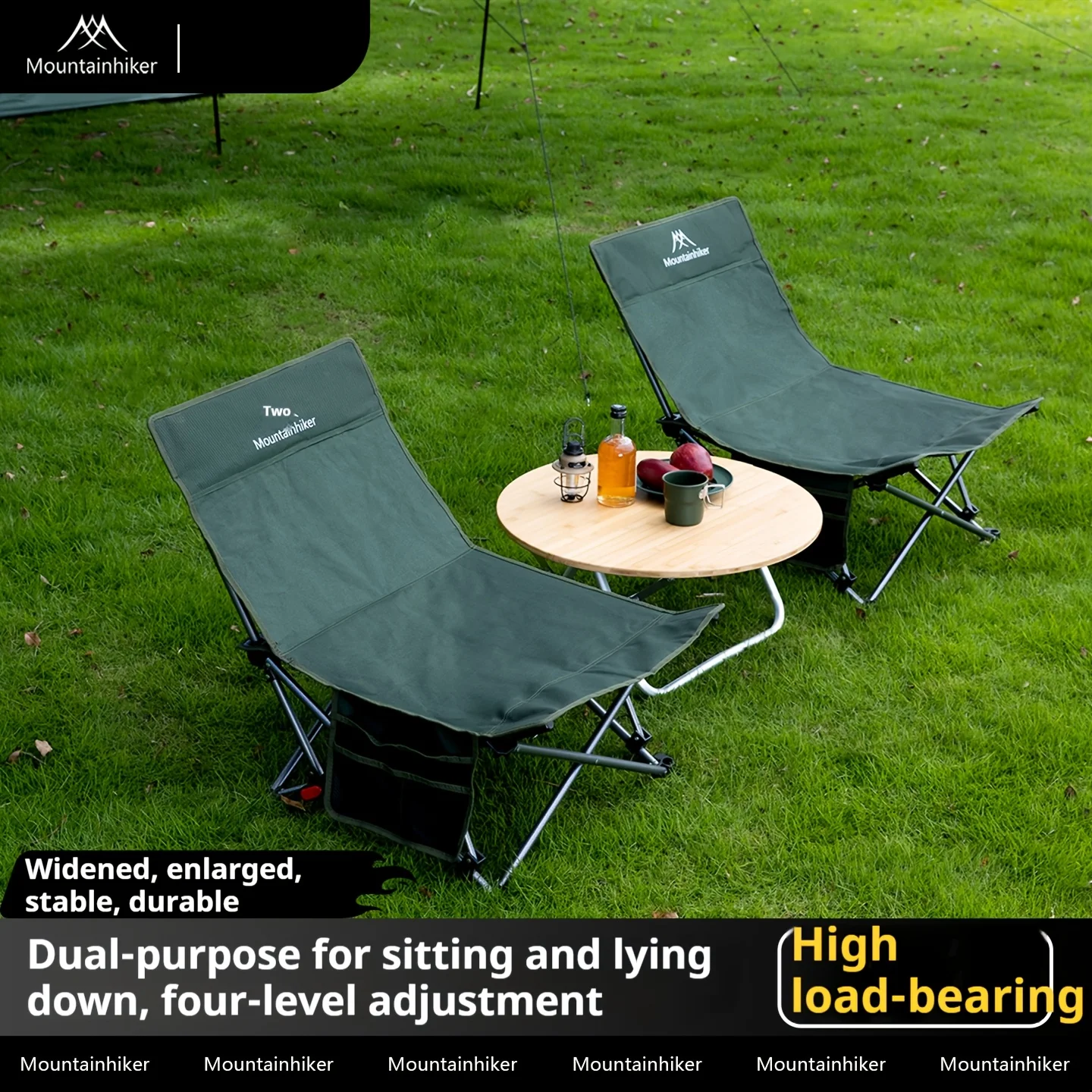 

MOUNTAINHIKER Портативное складное кресло для отдыха для кемпинга, пикника, рыбалки, заднего двора, пляжного кресла, любителей пикника