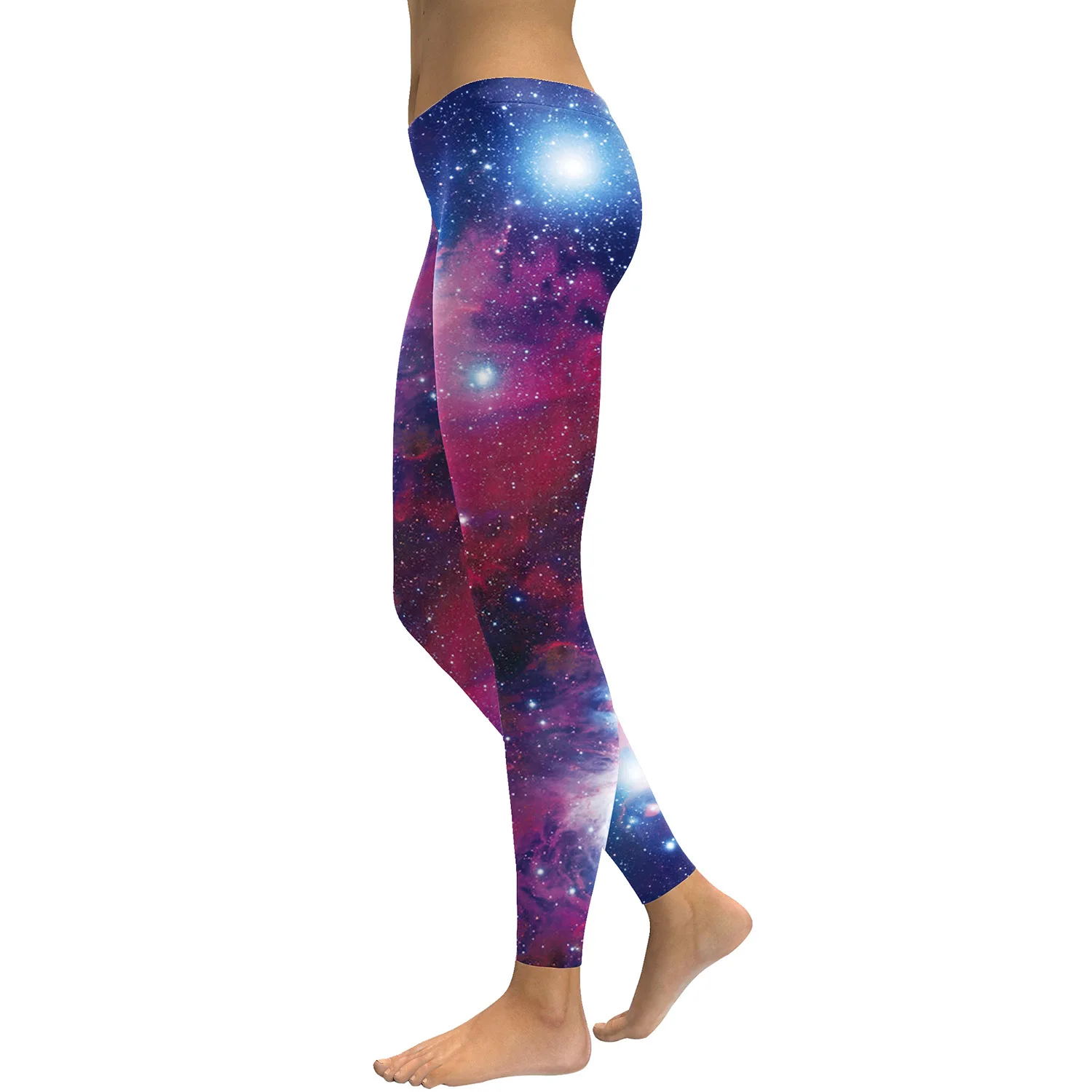 Starry Sky Lips 3D Printed Tight Yoga Pants Women Halloween Cosplay Bottom Costume Slim Fit Party Role Play Leggings Trousers