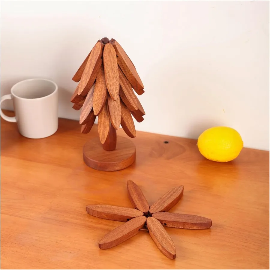 

Деревянный подставка в форме дерева для горячих кастрюль, кастрюль и горячей посудыДеревянные подставки Подставка под дерево для столовой и кухни Деревянный P