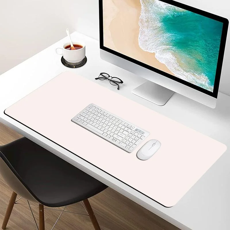 VIKAMA Solid Light Pink Large Mouse Pad Non Slip Waterproof Keyboard Desk Mat Simple Office Laptop Desk Protector Pad Desk Mat