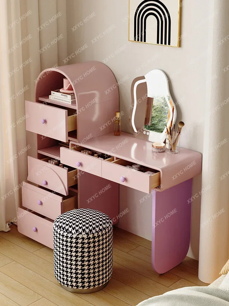 Modern Simple Retractable Dresser Small Apartment Bedroom Storage Makeup Table armario joyero con espejo  bedroom furniture