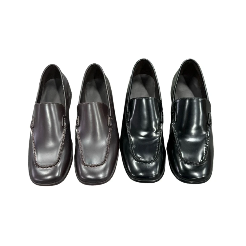 Calfskin Slit Beads Slip-on Beautiful All-Matching Graceful Trendy Comfortable New Product Stylish Leather Business AG1806