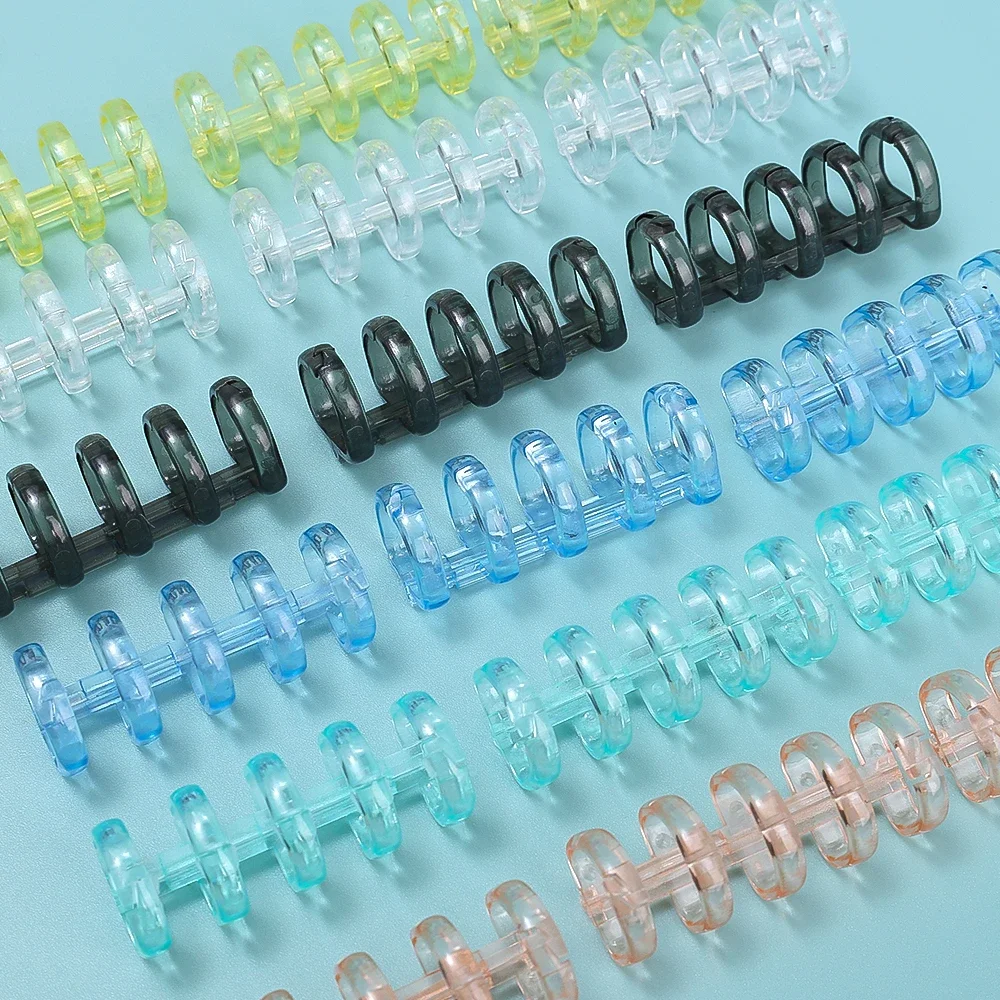 10 قطعة فضفاضة ورقة الموثق حلقة دفتر دوائر حلزونية خواتم مشبك كليب ملزمة المشابك الطلاب DIY بها بنفسك اللوازم المدرسية القرطاسية