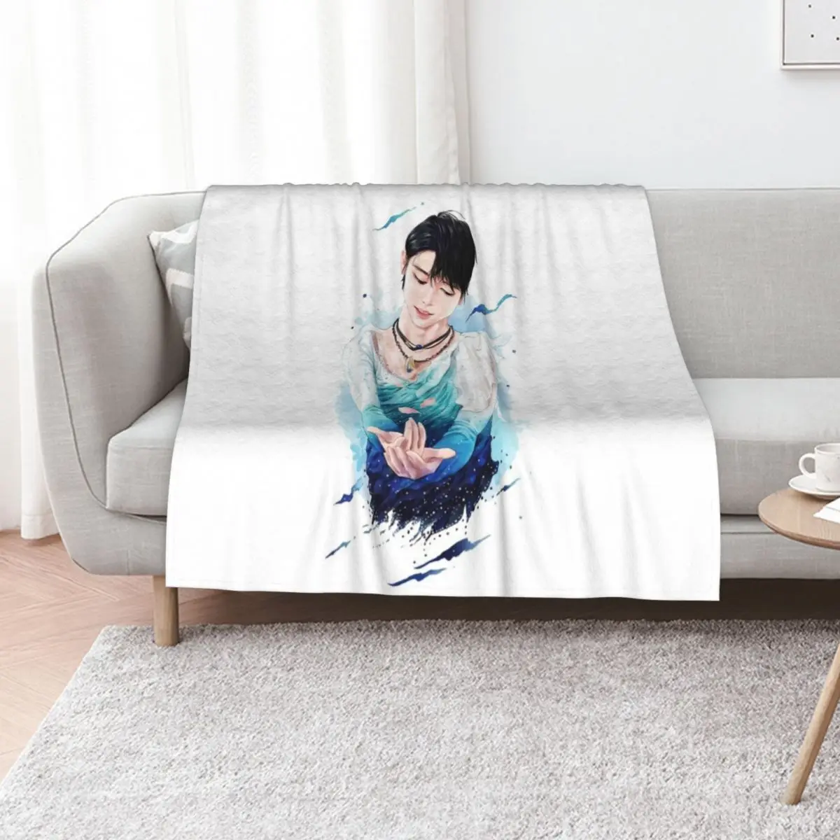 Yuzuru Throw Blanket warm for winter Designers Baby Cute Plaid on the sofa Thermal Blankets