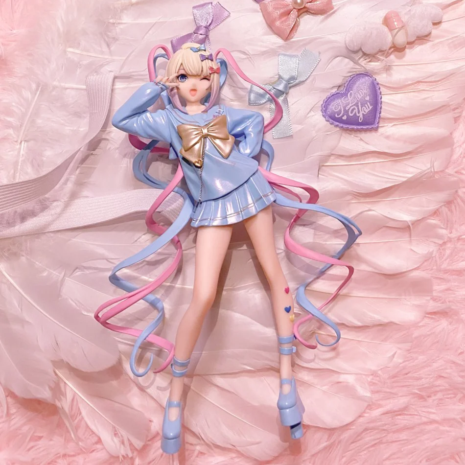 Original Needy Girl Overdose Anime Figure KAngel Action Figures Virtual Uploader PVC Collection 17CM Model Ornaments Toys