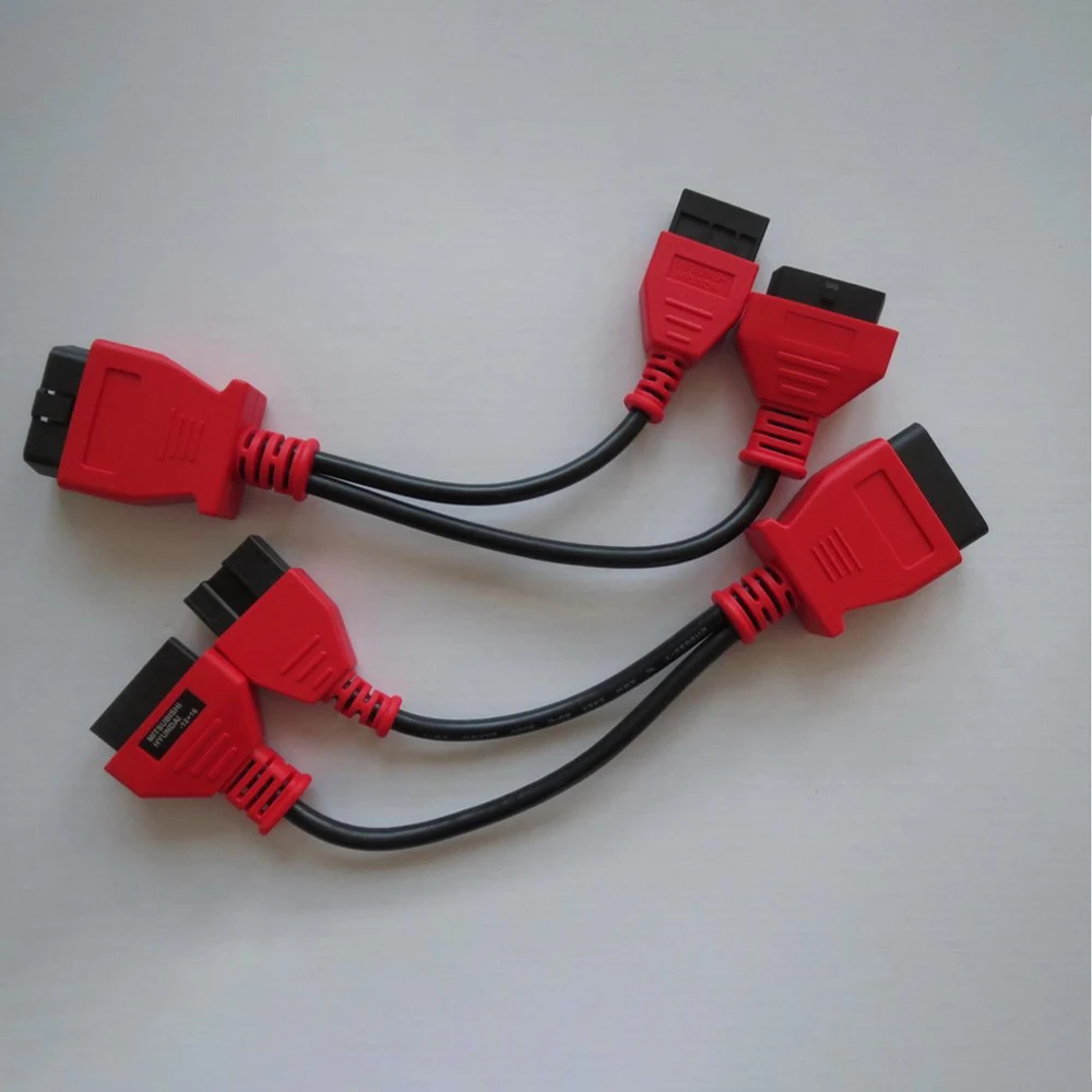 Autel Mitsubishi Hyundai 12 + 16 Pin محول تشخيص السيارة obd محول لميتسوبيشي وشركة هيونداي ، 12 + 16 دبوس إلى 16pin محول
