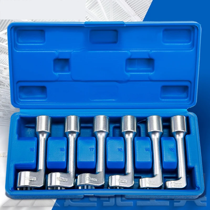Llave para sensor de oxígeno con ranura hexagonal abierta en forma de ABVJ-L, llave de tubo de combustible, llave de tubo de aceite para automóvil
