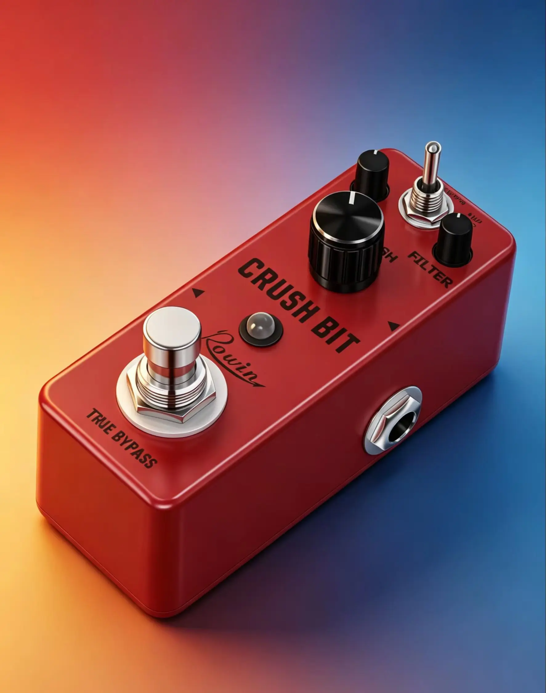Rowin LEF-3810 Crush Bit Bitcrusher Lo-Fi Pedal, 3 Filter Modes True Bypass Compact Metal Guitar Effect