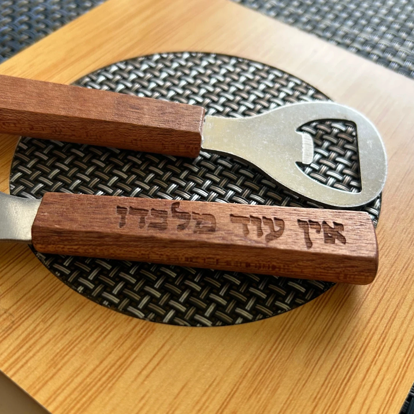 Customized Name Wooden Handle Cutlery Set Dinnerware Clamp Western Tableware Knife Fork Tea Spoon Personalized Gift