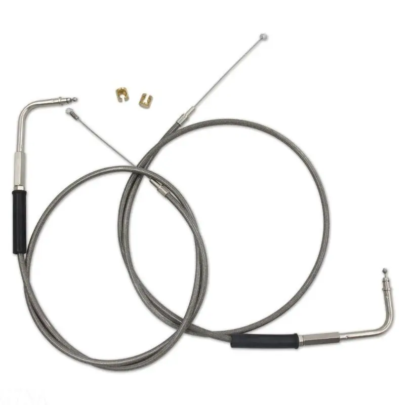 G7NA Leerlaufkabel mit 90°-Winkelverschraubung für Davidson FXST FLST FLT XL 42'' Gas- und Leerlaufkabelsatz 56579-02A – Detail 3
