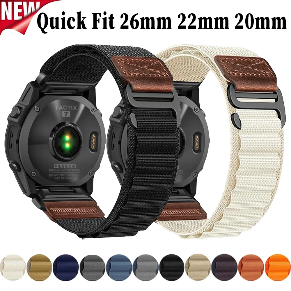 pulseira-de-nylon-de-ajuste-rapido-26-mm-22-mm-20-mm-para-garmin-quatix-8-fenix-8-51-mm-47-mm-forerunner-970-amazfit-t-rex-ultra-2-51-mm