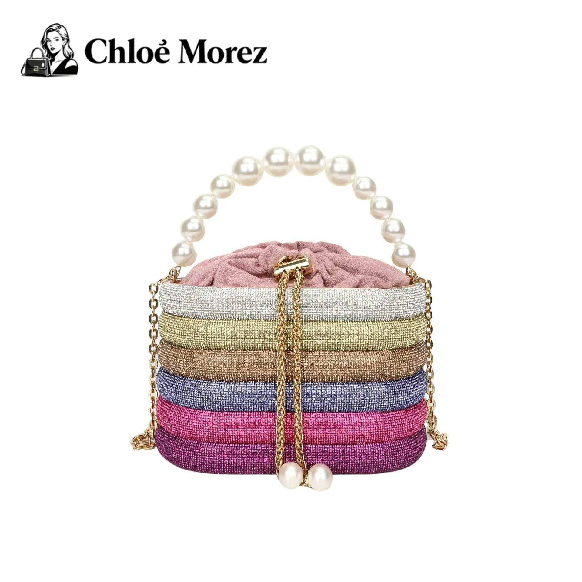 

Fairy Bag Fashion Single Shoulder Ins Women's Cross Shoulder Small Fragrant Style Pearl Handheld Banquet Bag