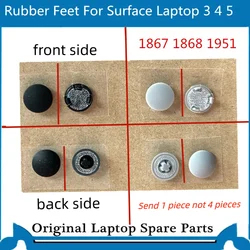 Sostituzione 1 pezzo nuovi piedini in gomma per Microsoft Surface Laptop 3 4 5 custodia inferiore Foot Pad 1867 1868 1951 1958 Sliver Black