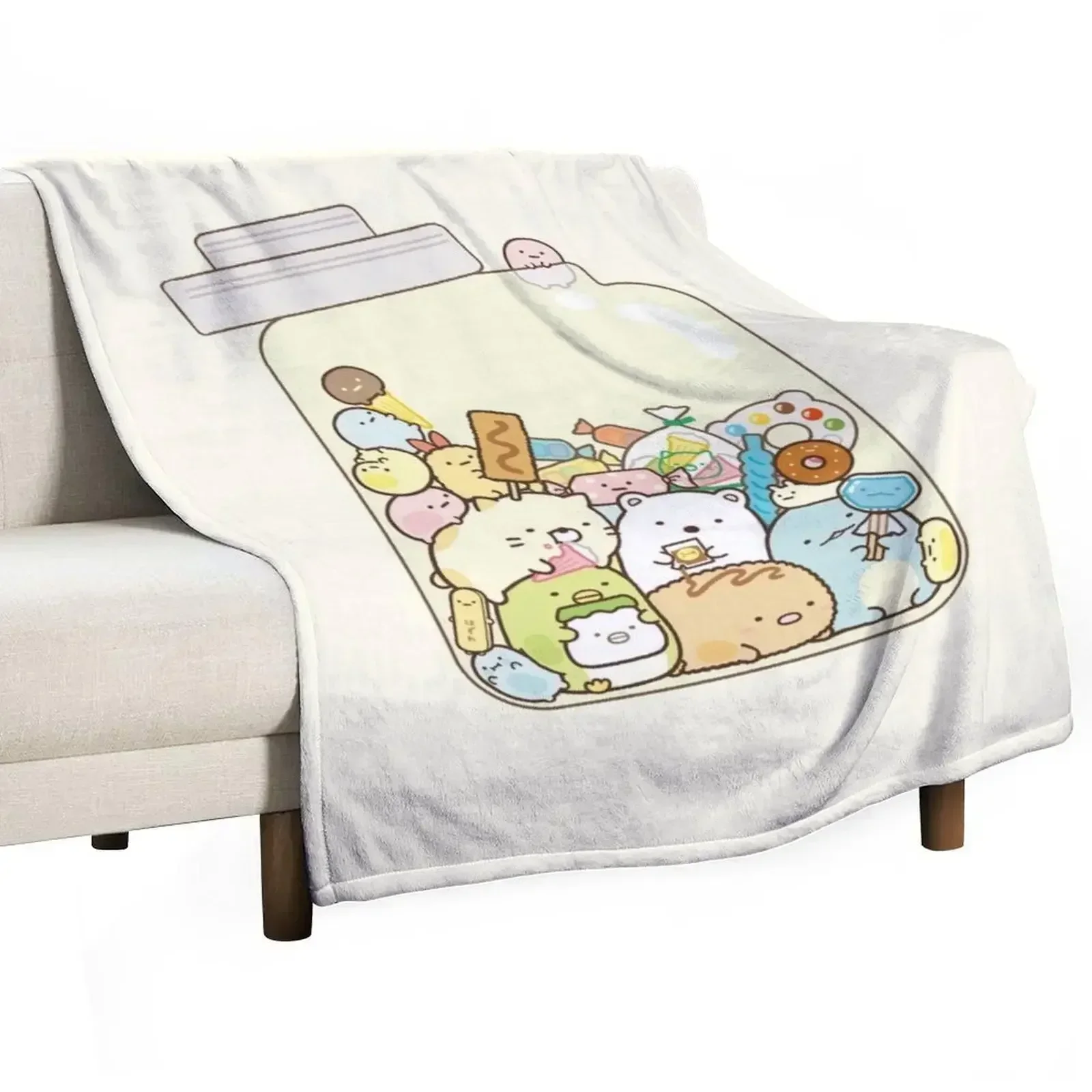 Sumikko Gurashi In a Jar Throw Blanket Summer Beddings christmas decoration Decorative Sofa Custom Designers Retros Blankets