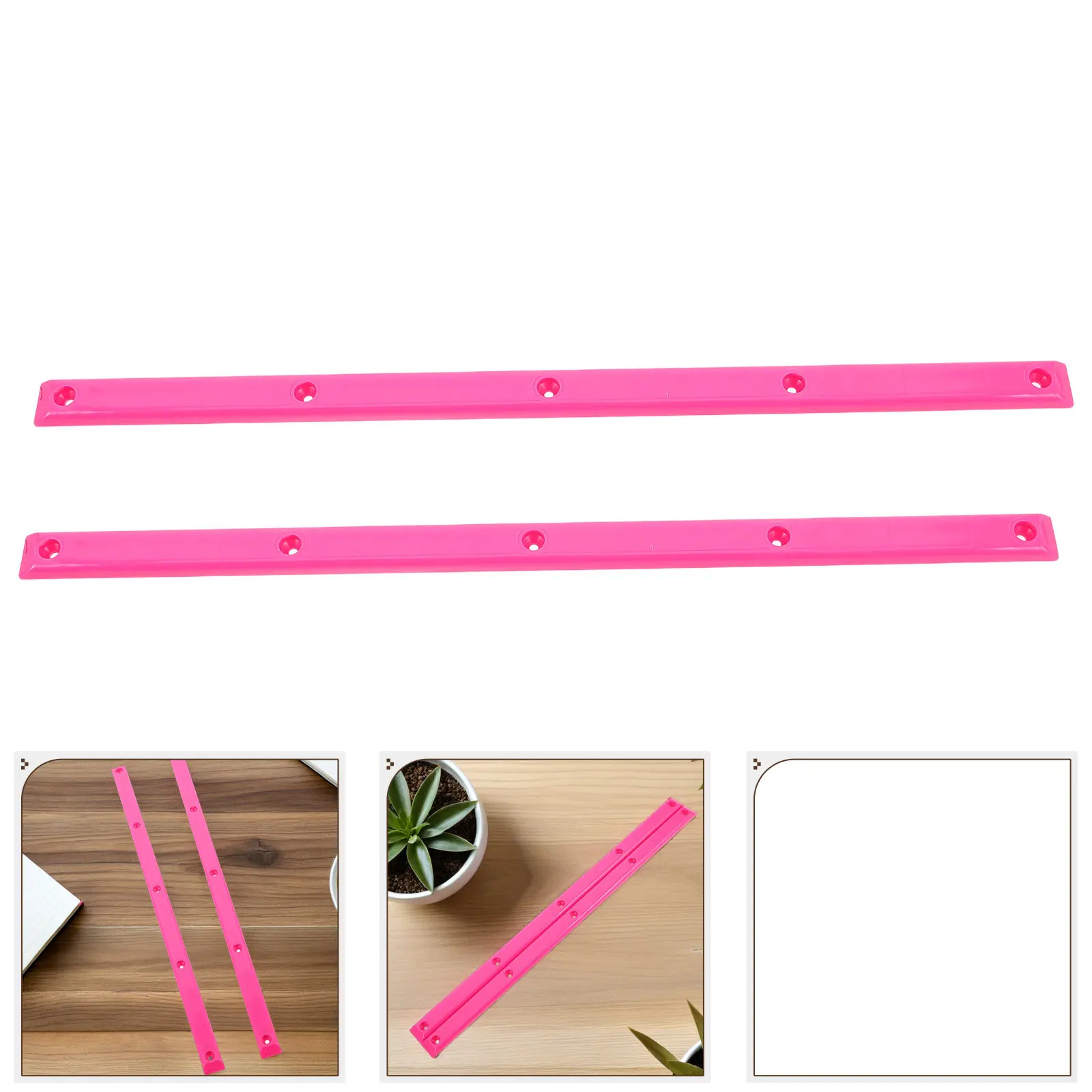 

2 шт. защитные рельсы для скейтборда из ABS-пластика, розовые, для лонгборда, амортизирующие, для ночной езды