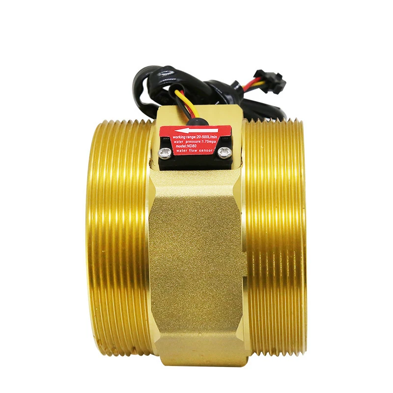 3" Brass Water Flow Sensor Flowmeter Hall Flow Sensor Water Control Liquid Sensor Switch