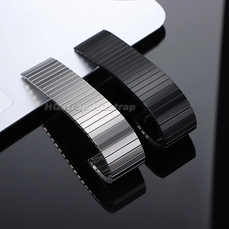 Stretch Elastic Metal Watch Band 14mm 16mm 18mm 20mm 22mm Stainless Steel Expansion Strap XS S L Size Quick Release Bracelet