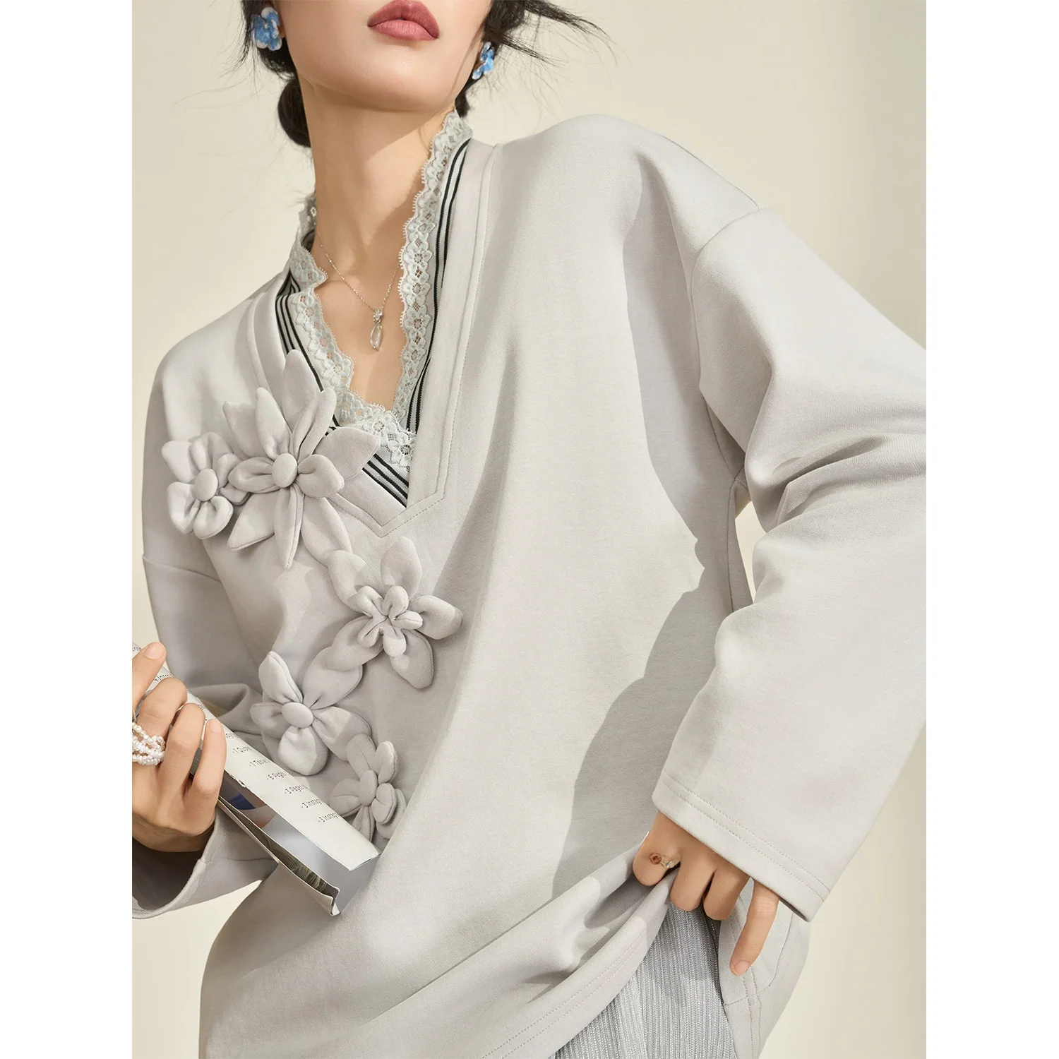 

ay Floral 3D A-Line Skirt And Top Set Flowing Era Ele Design Sensation Small ence Lace f Skirt Ensemble