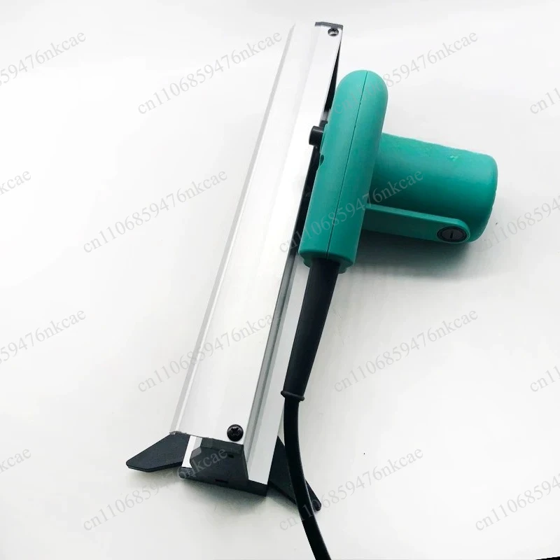 Extended stroke plane angle cleaning machine, special tool for V-port trimming of plastic steel doors and windows