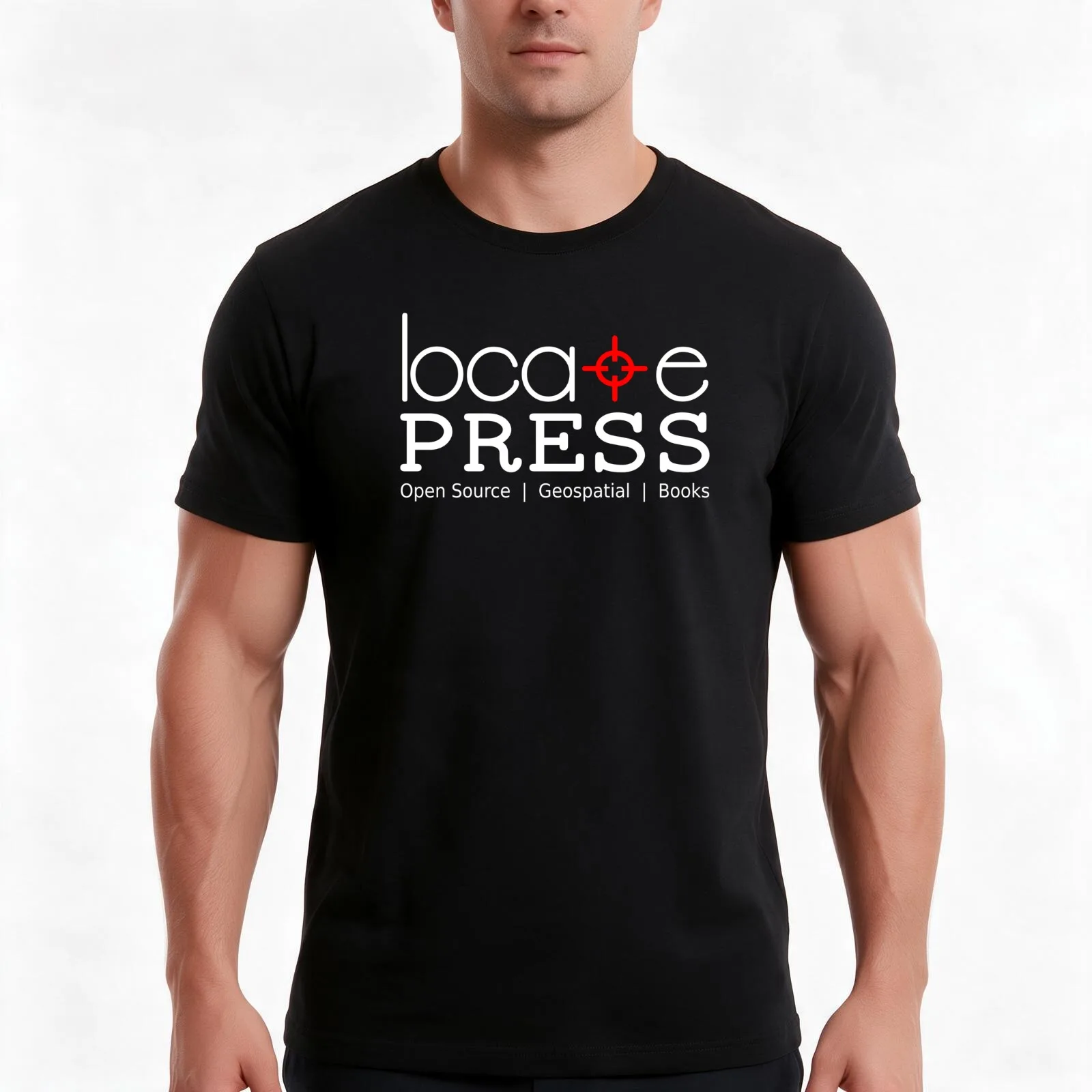Dark Mode! Locate Press Books Logo & Tagline T-Shirt, Summer Casual Cotton Tee, Oversized Streetwear Tops, Vintage Graphic Print