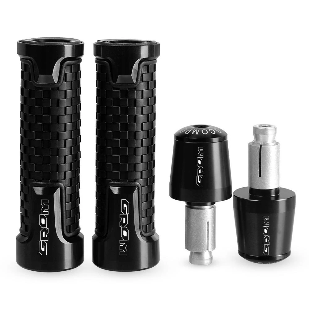 

Motorcycle Accessories For HONDA GROM GROM125 125 GROM 7/8" 22MM Handlebar Hand Grips Handle Bar End Cap plug