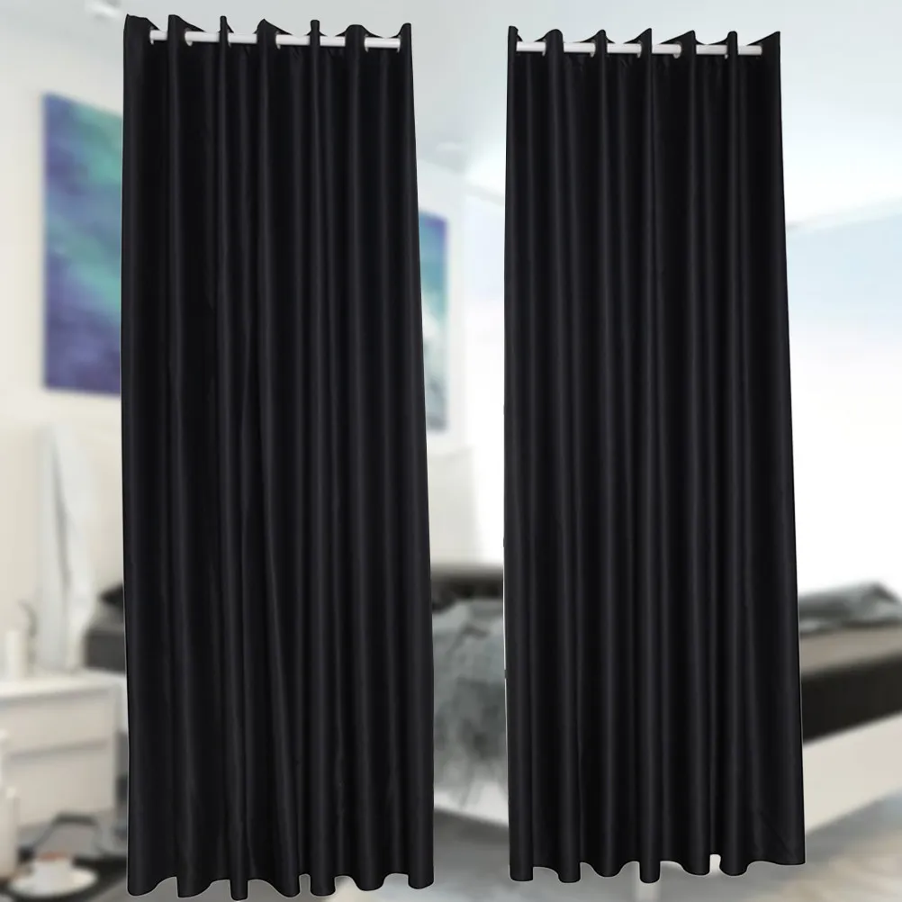 2Pcs Blackout Curtain for Home Heavy Duty Light Filtering Window Treatment Decorative Curtain for Living Room Bedroom Brown view 6