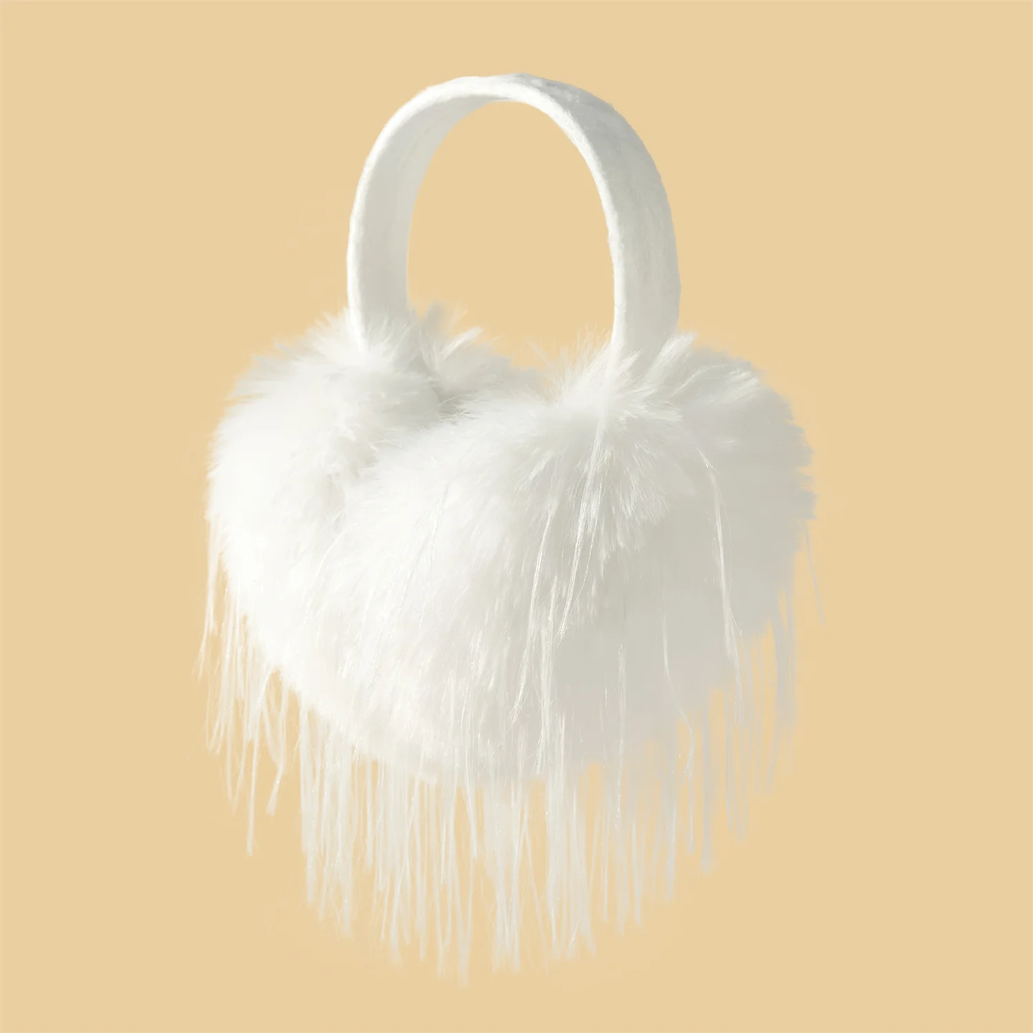 تتدفق طويل الشعر أفخم غطاء للأذنين Anjj جديد الأبيض شعبية العصرية امرأة غطاء للأذن في الهواء الطلق الشتاء الدافئ الملحقات