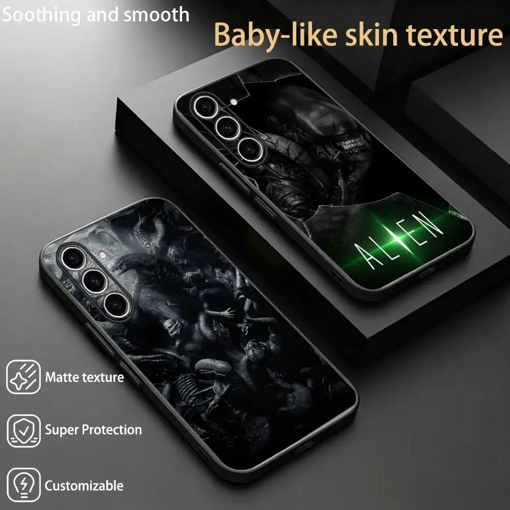 Horrifying Alien Romulus classic movie  Phone Case For Samsung Galaxy S26 S25 S24 S23 S22 S21 Plus Ultra Note20 Soft Black