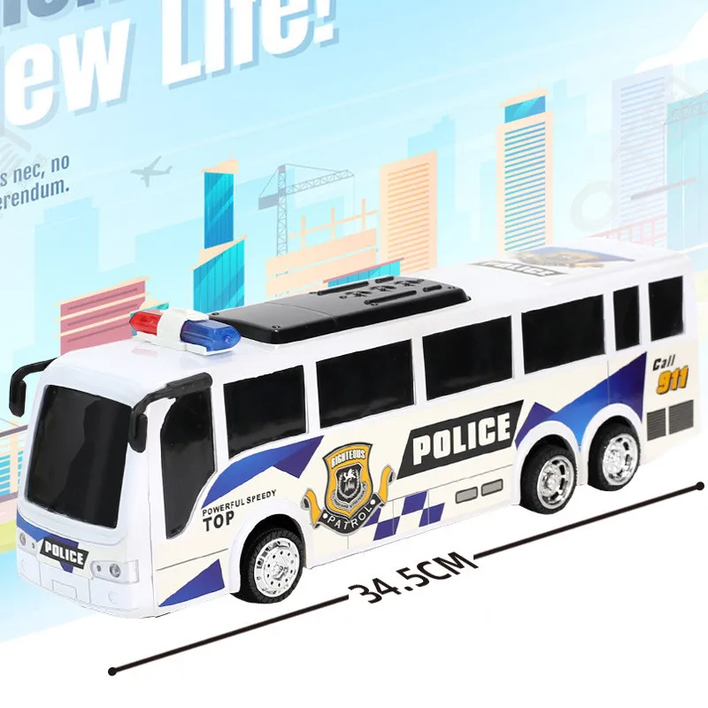 Large plastic tourist sightseeing bus toy,fire rescue bus toys,children's gifts,wholesale