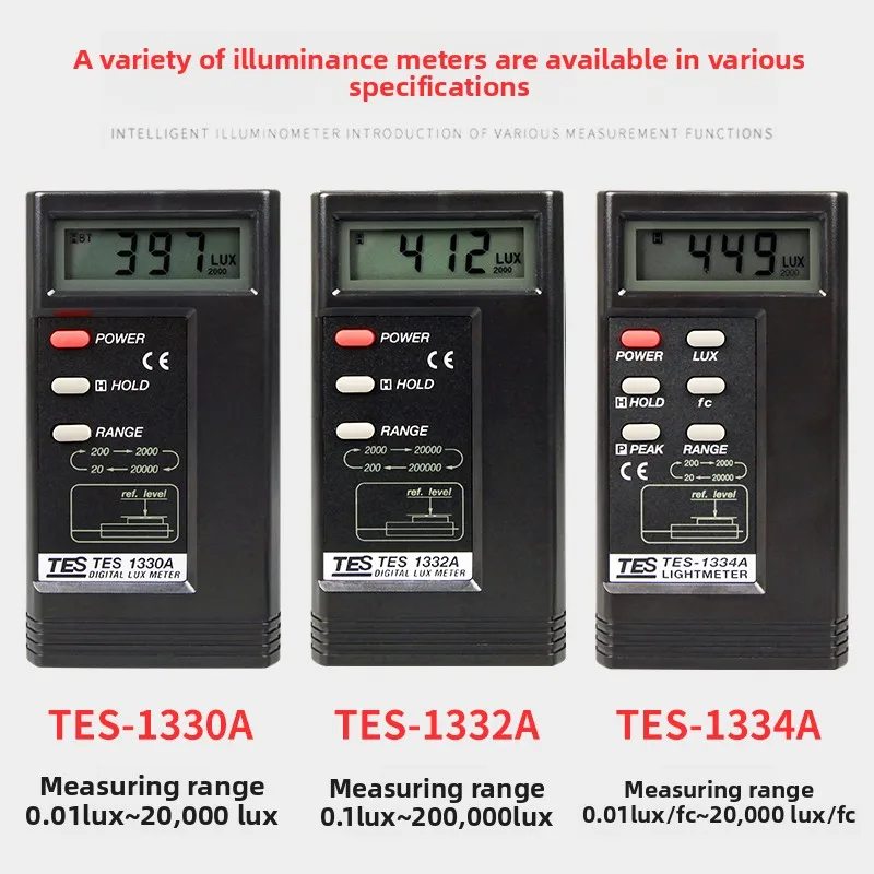 TES1330A/1339R/1335 เครื่องวัดแสงความแม่นยำสูง เครื่องวัดแสง 1332A